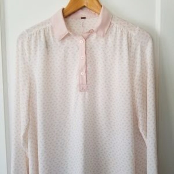 Free People Sheer Unicorn Collared Button Down Top - Picture 5 of 8